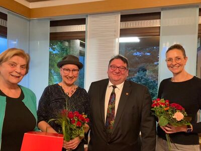 Neuer Vorstand, v.l. Monika Späth, Regine Lieb, Bernhard Gärtner, Lisa Späth